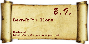 Bernáth Ilona névjegykártya